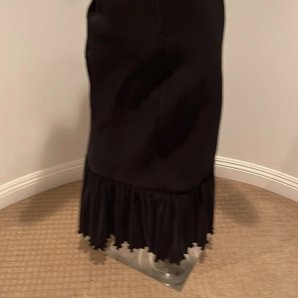 Vintage 1980's Rose Taft For COUTURE FASHIONS MAXI DRESS BLACK
